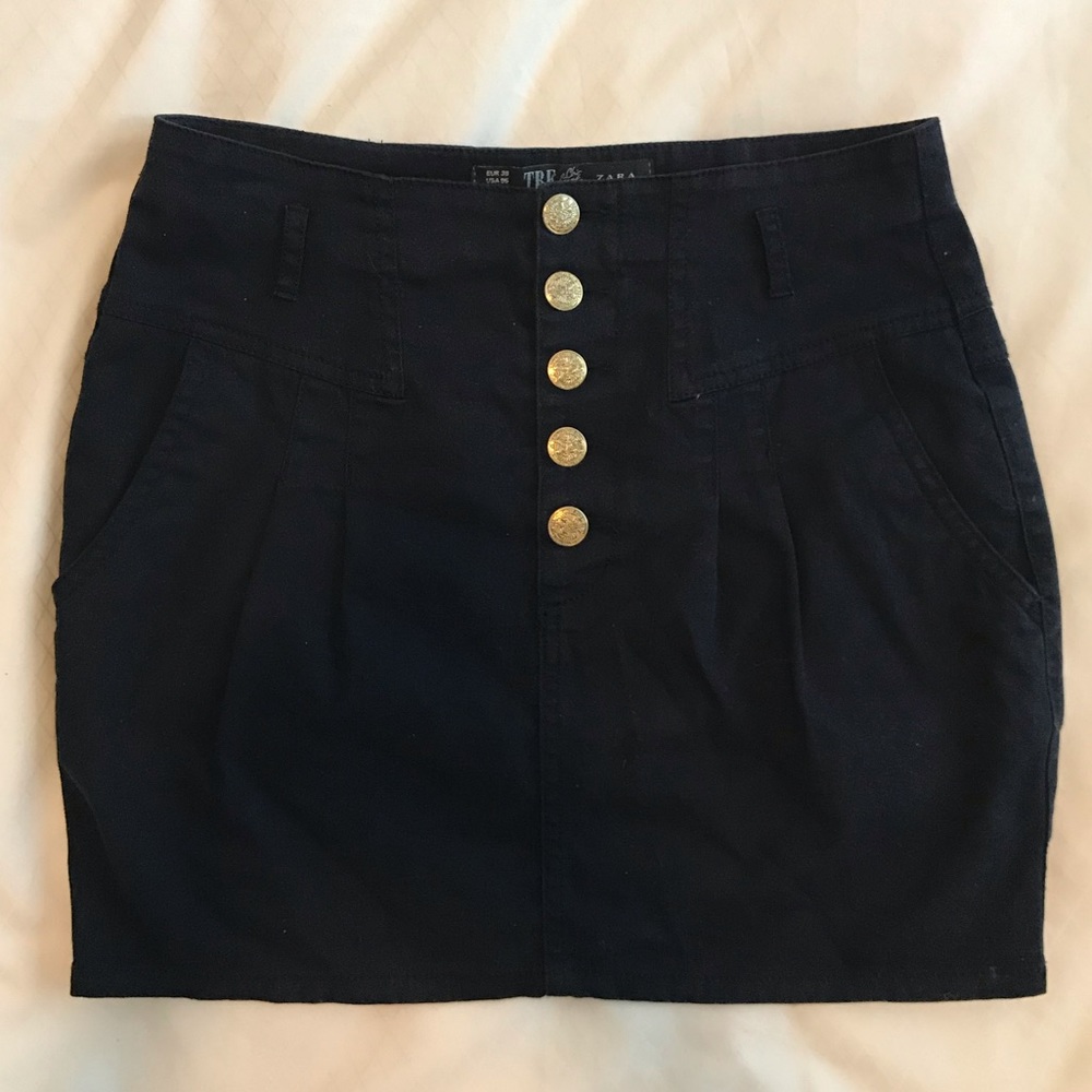 Zara TRF navy blue sailor skirt Size 6